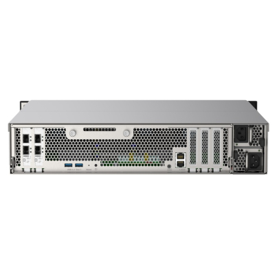 QNAP TS-h2490FU-7302P نمای پشت - پورت‌های شبکه 25 گیگابیت و اسلات‌های PCIe